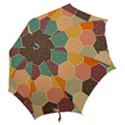 Abstract Hex Hexagon Grid Pattern Honeycomb Hook Handle Umbrellas (Medium) View2