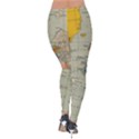 Vintage World Map Velvet Leggings View2