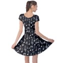Chalk Music Notes Signs Seamless Pattern Cap Sleeve Dress View2