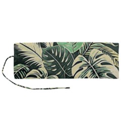 Abstract Art Tropical Leaves Roll Up Canvas Pencil Holder (m)