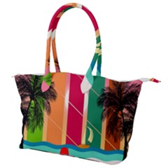 Digital Graphic Clip Art Beach Canvas Shoulder Bag