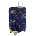 Blue World Map Starry Night Sky World Map Concept Art Luggage Cover (Medium) View2
