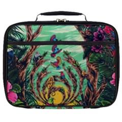 Monkey Tiger Bird Parrot Forest Jungle Style Full Print Lunch Bag by Grandong