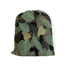 Autumn Fallen Leaves Dried Leaves Drawstring Pouch (xl) by Grandong