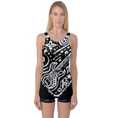 Guitar Pic One Piece Boyleg Swimsuit by RiverRootsReggae