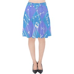 Background Abstract Texture Pattern Velvet High Waist Skirt by Loisa77