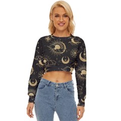 Asian Seamless Pattern With Clouds Moon Sun Stars Vector Collection Oriental Chinese Japanese Korean Lightweight Long Sleeve Sweatshirt by Grandong