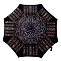 Chartres Cathedral Notre Dame De Paris Stained Glass Hook Handle Umbrellas (small) by Grandong