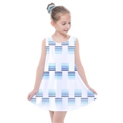 Geometric Pulse Print Design Kids  Summer Dress by dflcprintsclothing