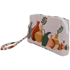 Drawing Botanical Wristlet Pouch Bag (small)