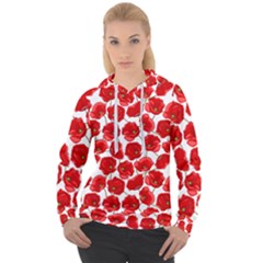 Flower Poppies Plant Petal Women s Overhead Hoodie by Perong
