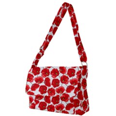 Flower Poppies Plant Petal Full Print Messenger Bag (l)