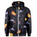 Cosmos Rocket Spaceship Ufo Men s Zipper Hoodie View1