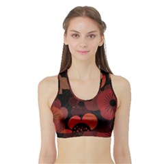 Flower Floral Flora Nature Pattern Background Backdrop Sports Bra With Border by Salmanaz77