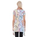 Usheen Carebears, Bears, Cat, Colorful, Cute, Pastel, Pattern Short Sleeve Side Drop Tunic View2