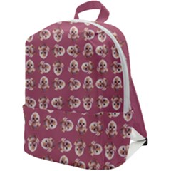 Whimsy Chickens Pattern Zip Up Backpack by dflcprintsclothing