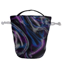 Multicolored Abstract Dynamic Shapes Print Drawstring Bucket Bag by dflcprintsclothing