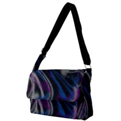 Multicolored Abstract Dynamic Shapes Print Full Print Messenger Bag (l) by dflcprintsclothing