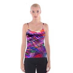 Wave Lines Pattern Abstract Spaghetti Strap Top