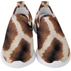 Giraffe Skin Texture Kids  Slip On Sneakers by kyorashop23