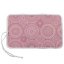 Pink Retro Texture With Circles, Retro Circles Background, Pen Storage Case (L) View1