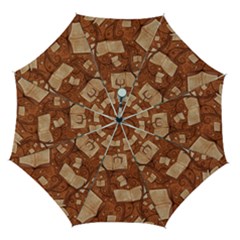 Retro Education Texture, Creative Education Background Automatic Folding Umbrella With Case (medium) by kyorashop23