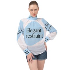Elegant Restraint 20240825 172511 0000 High Neck Long Sleeve Chiffon Top