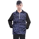 Aliens Entrails – Dark Blue Print Pattern Design Men s Half Zip Pullover View1