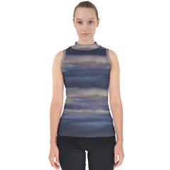 Twilight Serenade Print Mock Neck Shell Top by dflcprintsclothing