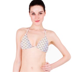 Wine Glass Pattern Classic Bikini Top by anzea