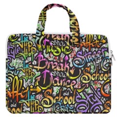 Graffiti Word Seamless Pattern Macbook Pro 15  Double Pocket Laptop Bag  by Bedest