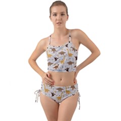 Seamless Dino Pattern Mini Tank Bikini Set by Safari