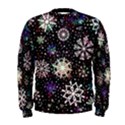 Shiny Winter Snowflake Abstract Christmas Cold Crystal December Men s Sweatshirt View1
