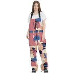 Grunge Brush Women s Front Zip Ski And Snowboard Bib Pants by Givinglala