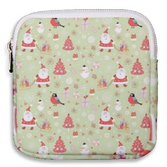 Christmas Pattern, Christmas Tree, Santa Mini Square Pouch by kyorashop23