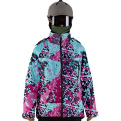 Colorful Splashes Grunge, Abstract Art Men s Zip Ski And Snowboard Waterproof Breathable Jacket