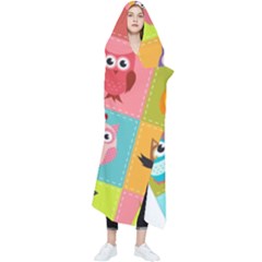 Owls Pattern, Abstract, Art, Desenho Wearable Blanket by kyorashop23