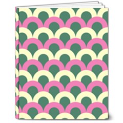 Green Yellow Pattern 8  X 10  Hardcover Notebook by ytdream