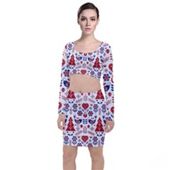 Scandinavian Folk Seamless Pattern Top And Skirt Sets by Grandong