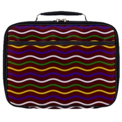 Multicolor Wave Pattern Full Print Lunch Bag