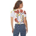 Tree Auntumn Leaf Twist Front Crop Top View4