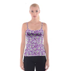 Funny Bacterias Drawing Motif Random Pattern Spaghetti Strap Top by dflcprintsclothing