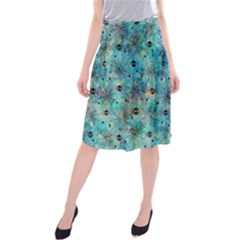 Cute Spiders Pattern, Adoxali, Halloween Midi Beach Skirt