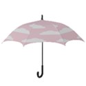 Clouds Pink Pattern Hook Handle Umbrellas (Large) View3