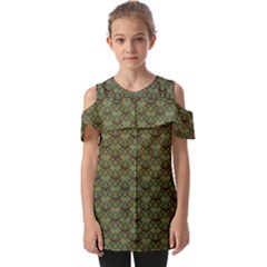 Day Of The Death Moth Scaled Fold Over Open Sleeve Top by GeekLover