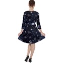 Snowflakes Snow Snowfall Snowing Quarter Sleeve Ruffle Waist Dress View2