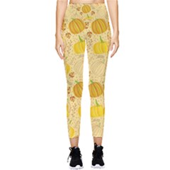 Pumpkins Autumn Fall Harvest Pocket Leggings 