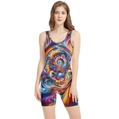 Dynamic Color Vortex Women s Wrestling Singlet by ExtraAwesomeSauce