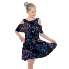 Rocky Lake Reflection  Kids  Shoulder Cutout Chiffon Dress by dflcprintsclothing