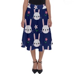 Cute Bunny Pattern, Easter, Koteto Perfect Length Midi Skirt by kyorashop23